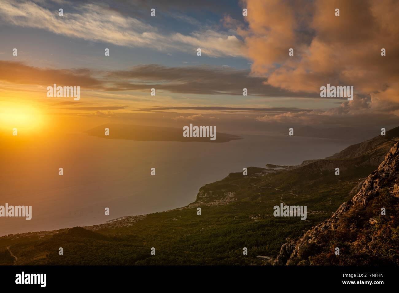 Spectacular view of the viewpoint in Nature park Biokovo,Dalmatia,Croatia Stock Photo