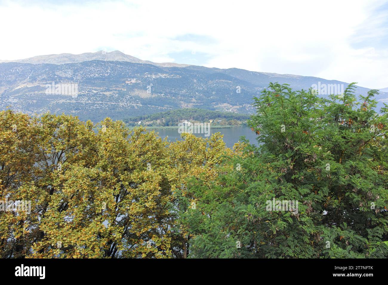 IOANNINA, GREECE - AUGUST 27, 2023: Panorama of Old town of city of Ioannina, Epirus, Greece Stock Photo