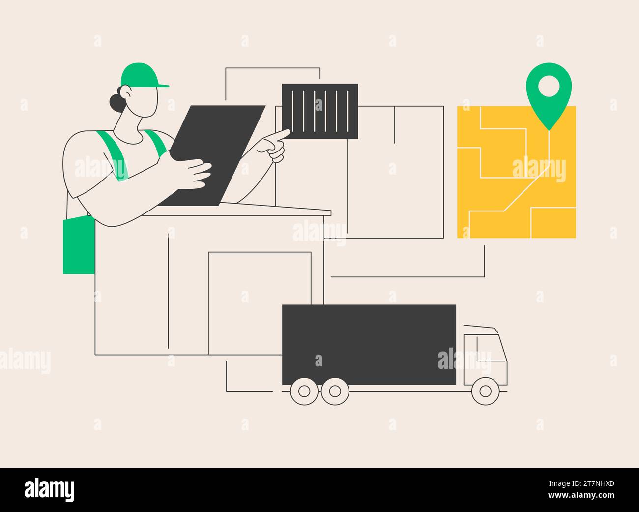 Warehouse logistics abstract concept vector illustration Stock Vector ...