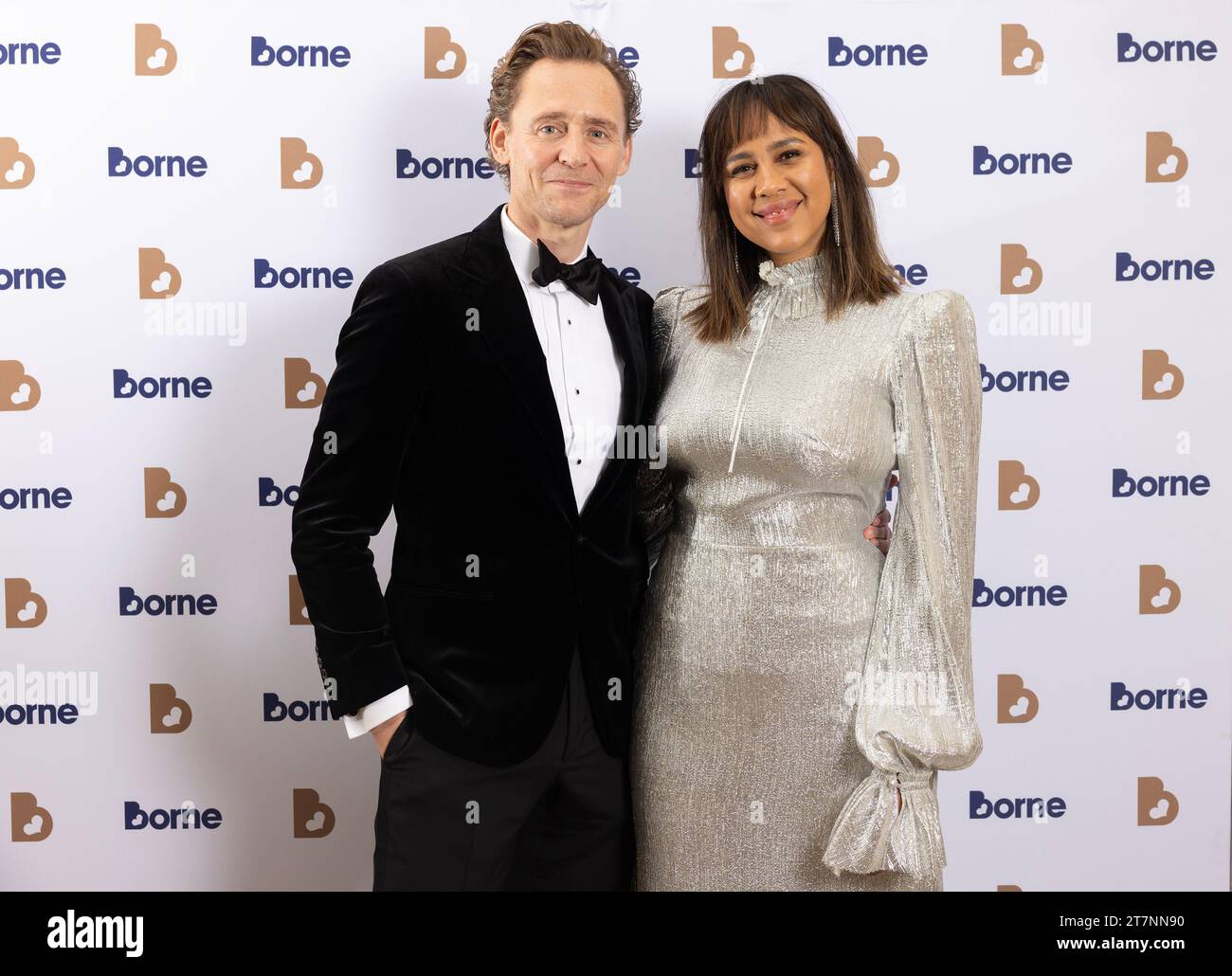 EDITORIAL USE ONLY Tom Hiddleston and Zawe Ashton arrive at Borne to