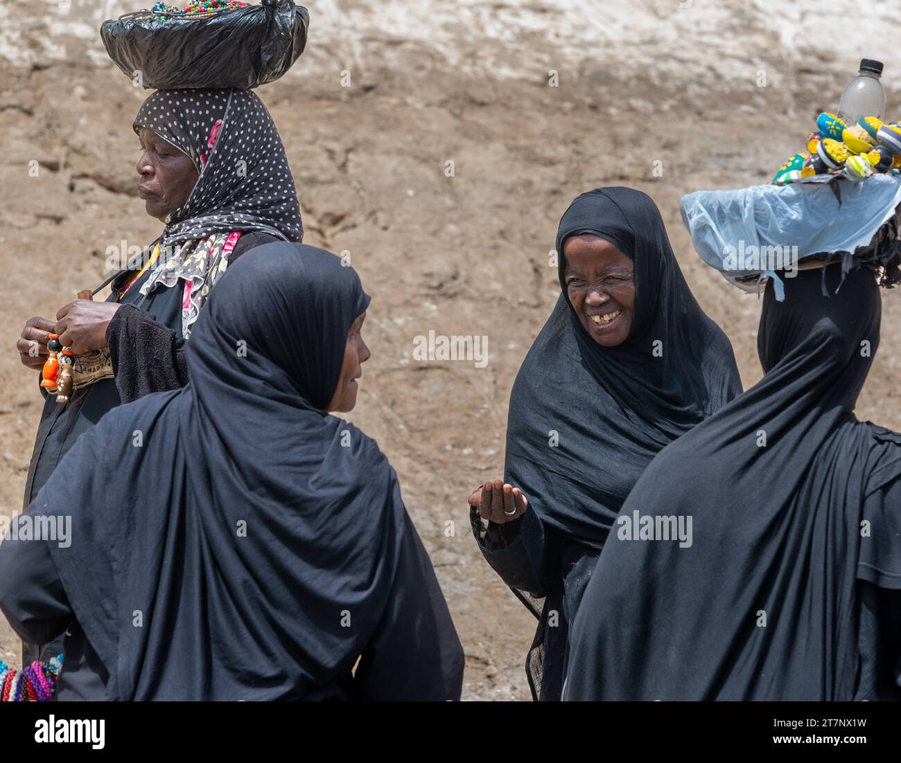 Group of Nubian women, Egypt, Africa Stock Photo