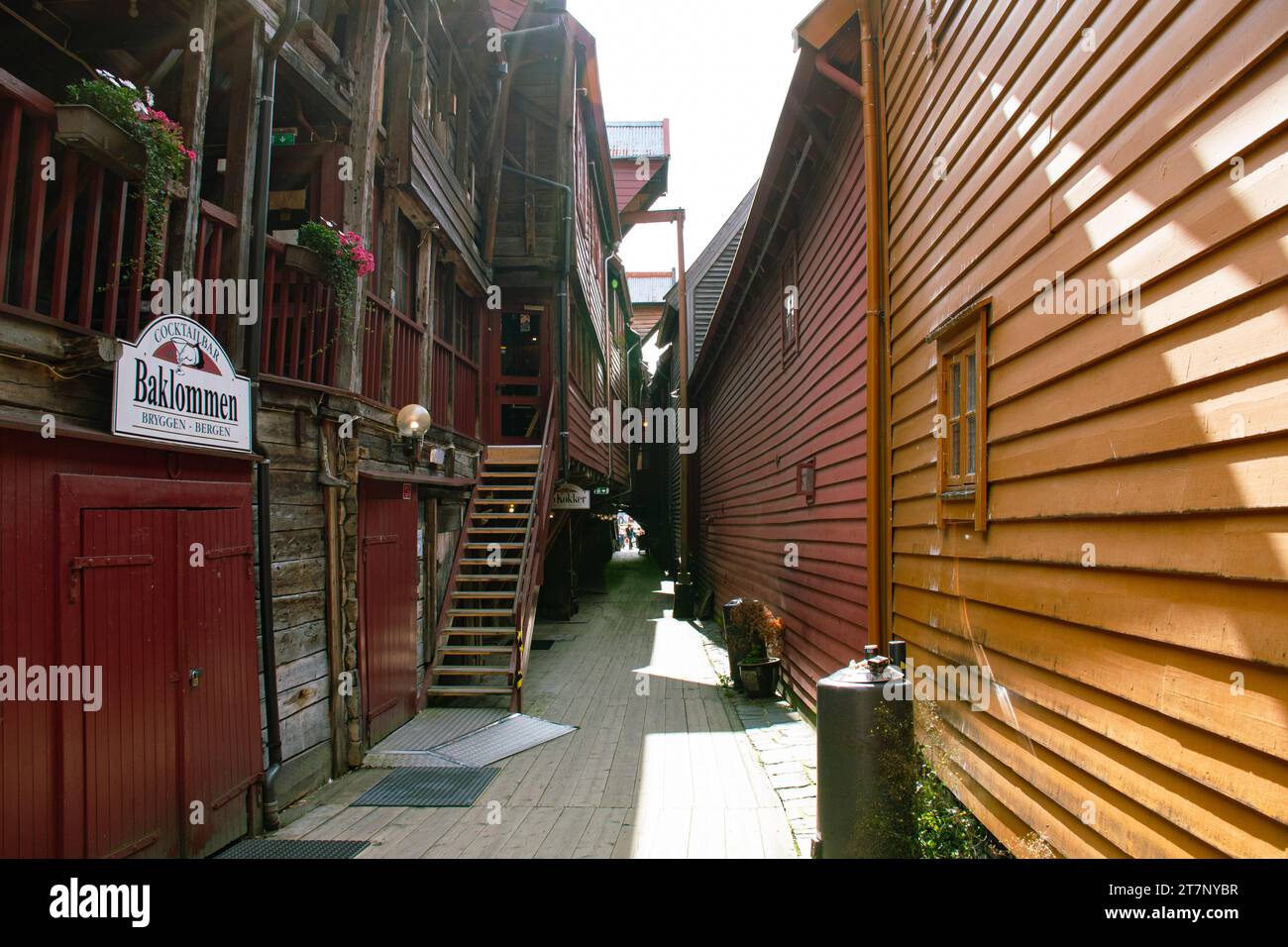 Bergen's secret old trading houses and small alleys Stock Photo