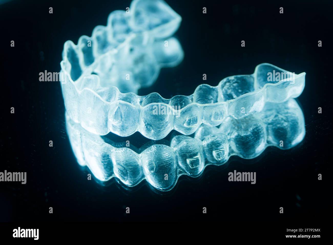 Modern invisible brackets aligner straighterners used to correct