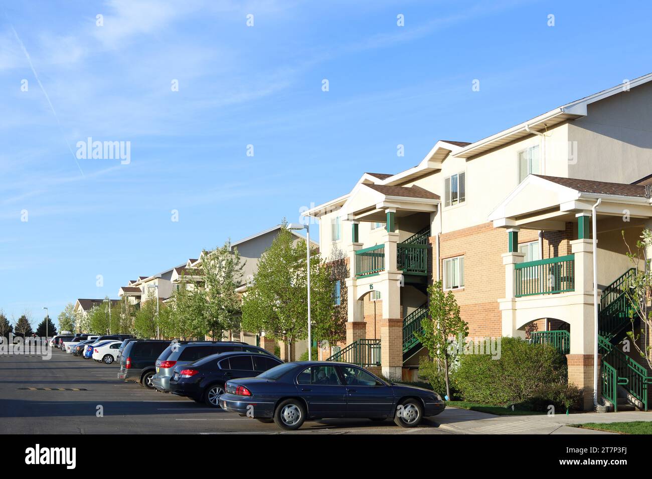 Rexburg, Idaho, USA Oct. 22, 2015 A view of new luniversity family housing apartments available for lease. Stock Photo