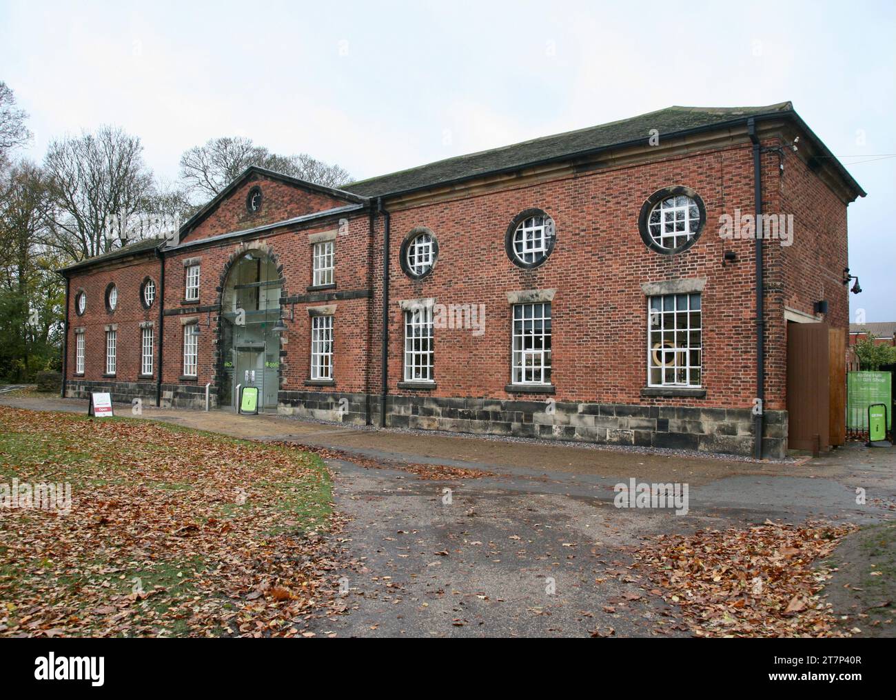 A view of the old Coach House and Stables at Astley Hall, Astley Park