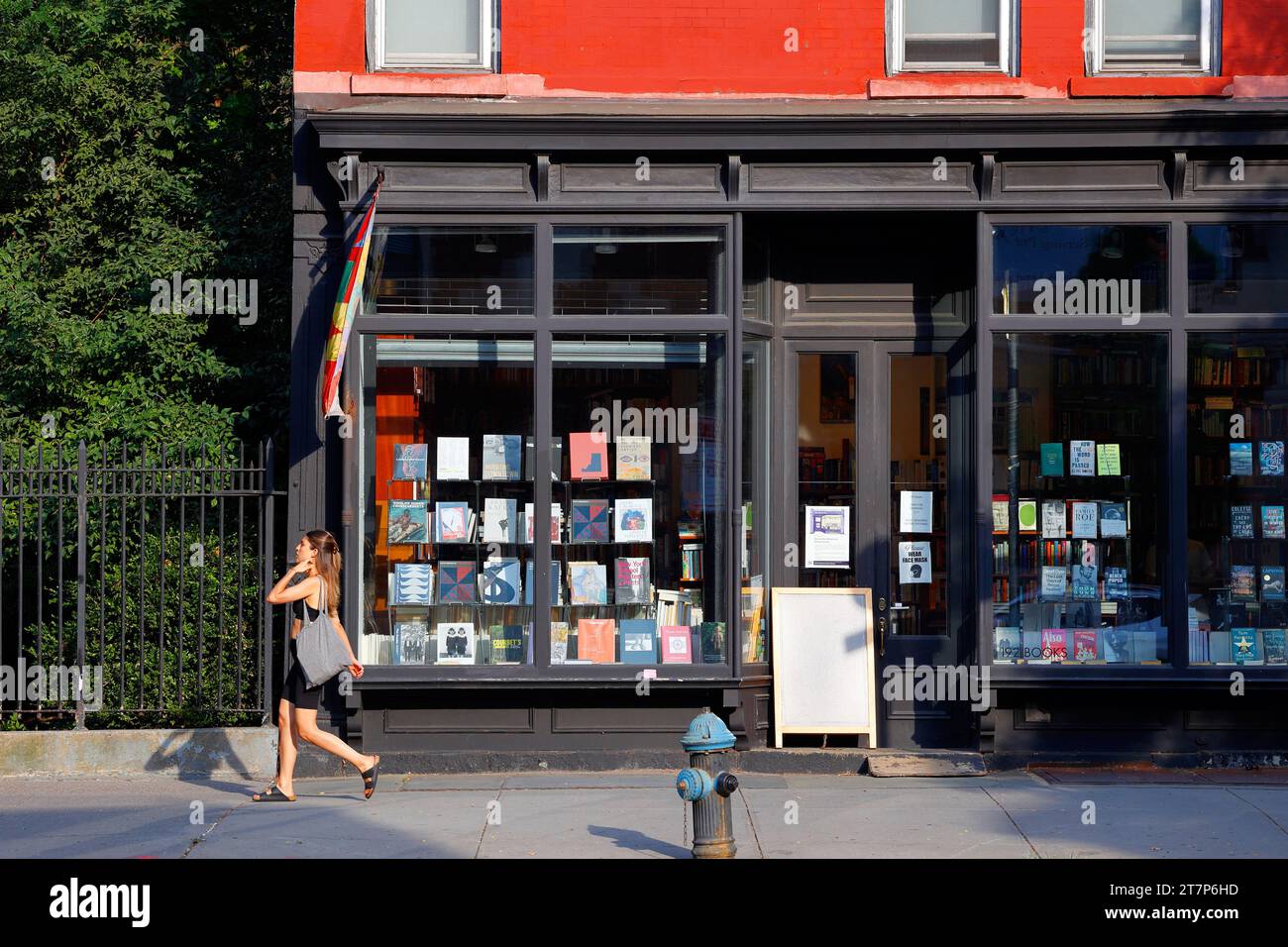 192 Books, 192 10th Ave, New York, NYC storefront of a bookstore in Manhattan's Chelsea neighborhood. Stock Photo