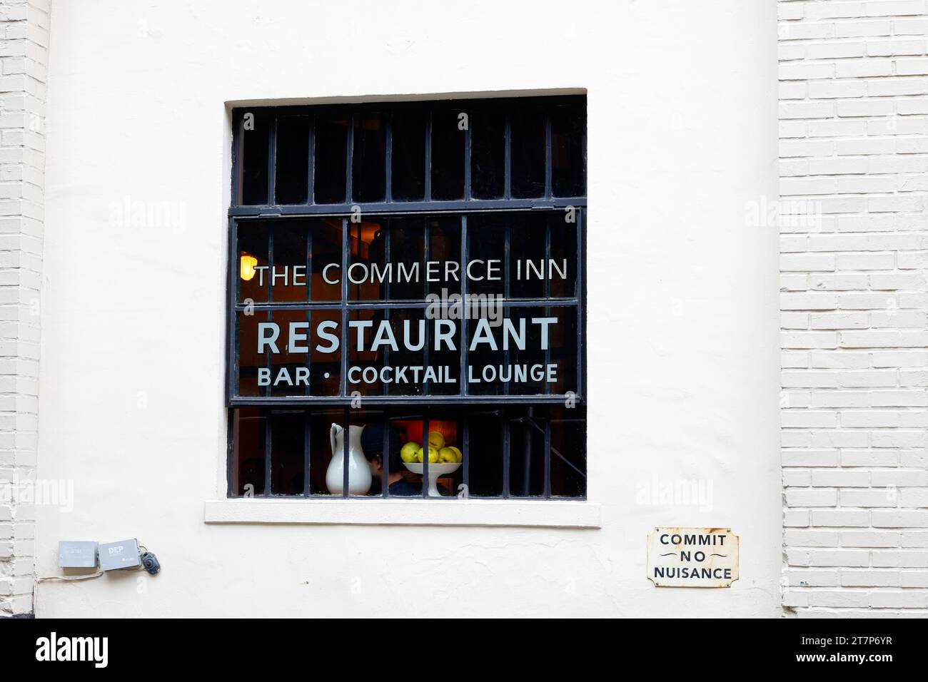 The Commerce Inn, 50 Commerce St, New York, NYC storefront photo of a restaurant in Manhattan's West Village neighborhood. Stock Photo