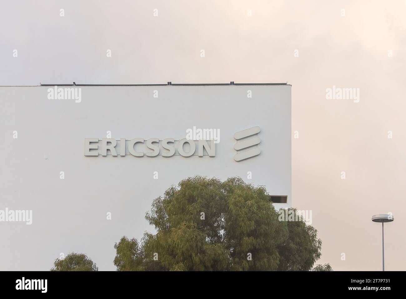 Parque das Nações, Lisbon, Portugal on November 15th 2023, Ericsson Portugal headquarters building Stock Photo