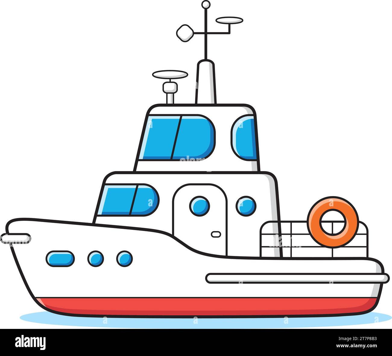 Motor yacht boat Stock Vector Image & Art - Alamy