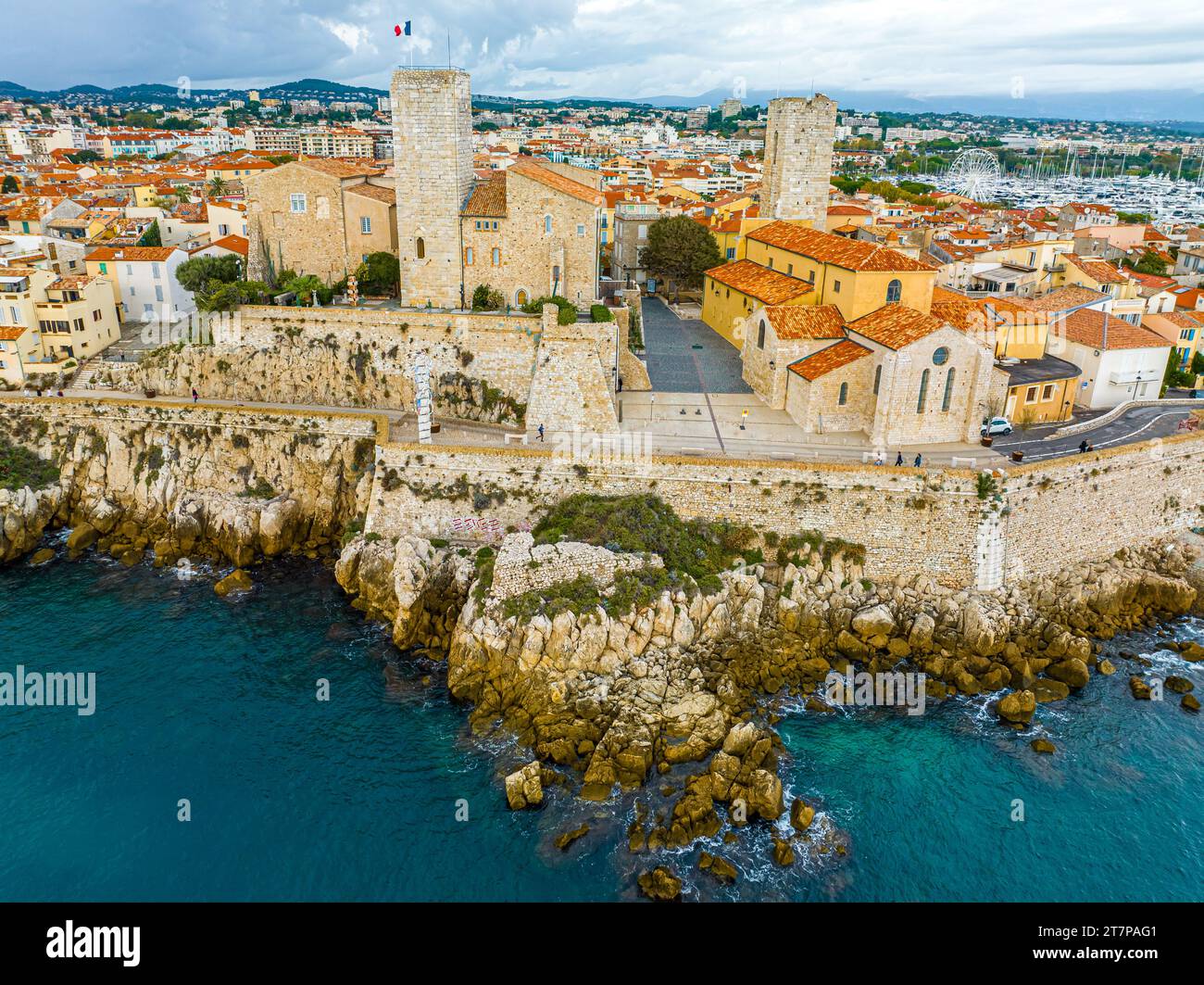 Aerial view of Antibes, a resort town between Cannes and Nice on the French Riviera, France Stock Photo