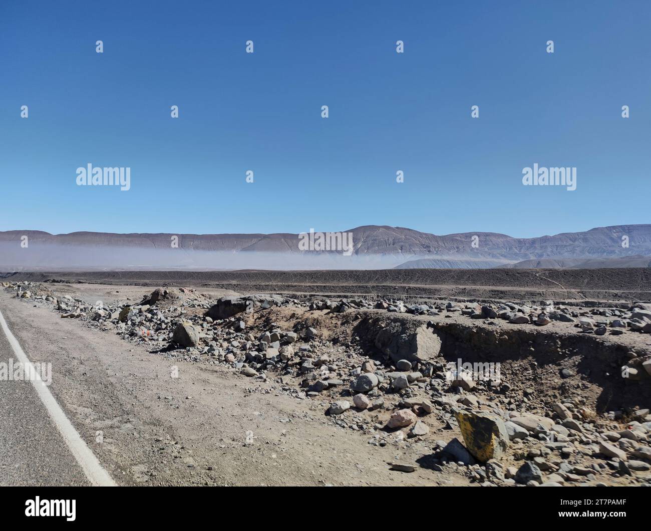 desert in the city of Tacna, Peru Stock Photo