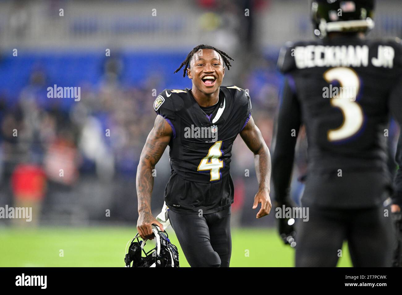 Baltimore, United States. 16th Nov, 2023. Baltimore Ravens wide