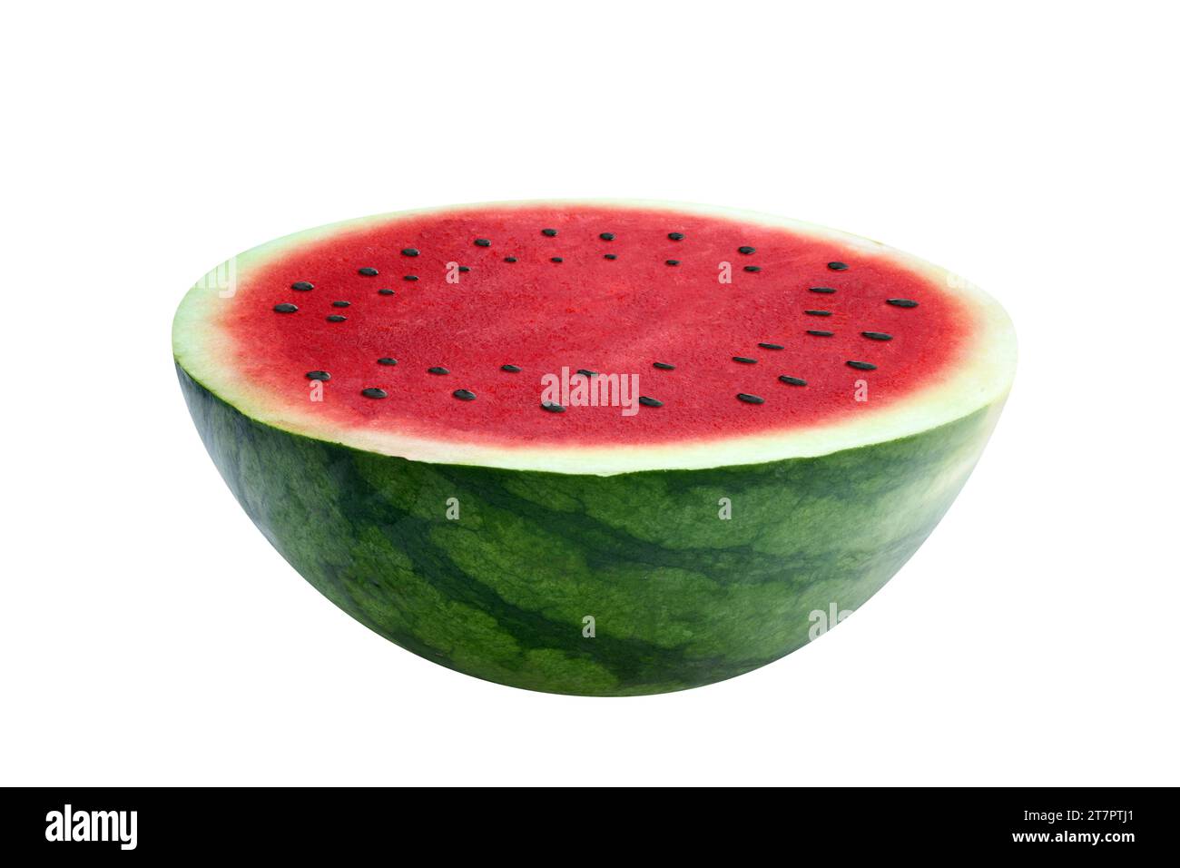 Slice of ripe watermelon isolated over a white background Stock Photo ...