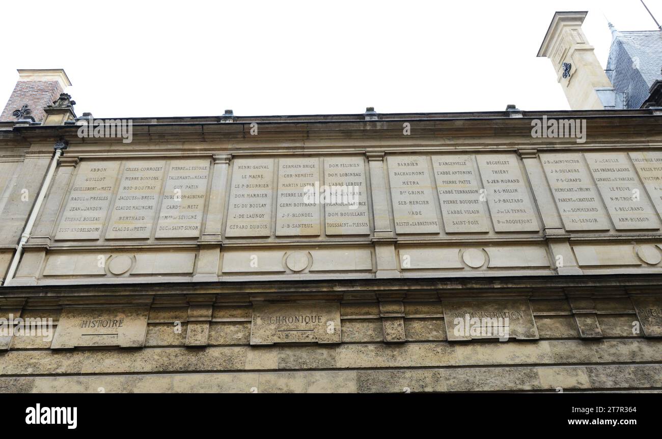 Musée Carnavalet history museum on Rue des Francs Bourgeois in Paris, France. Stock Photo