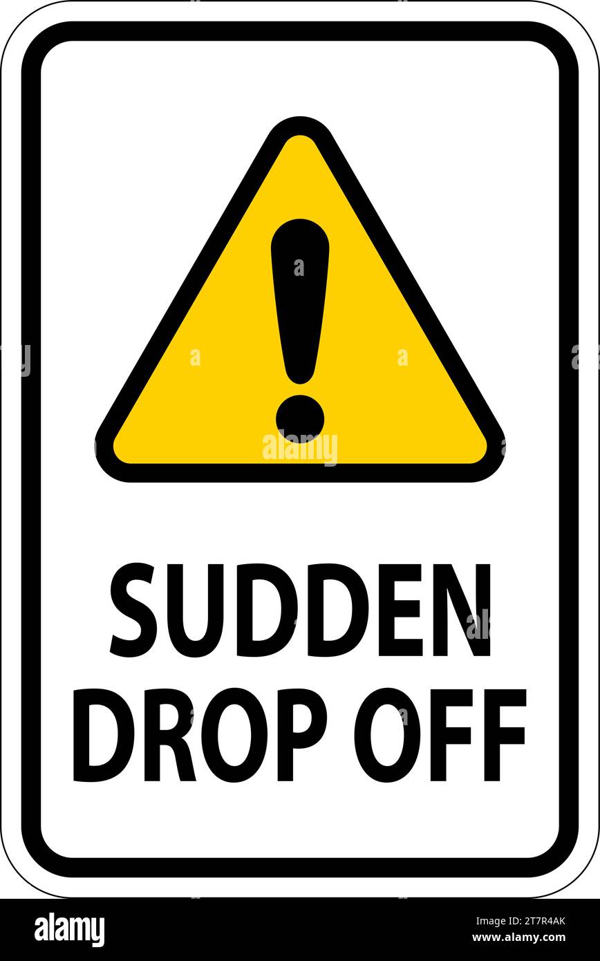 Warning sign of steep drop Stock Vector Images Alamy Warning sign of steep drop Stock Vector Images Alamy