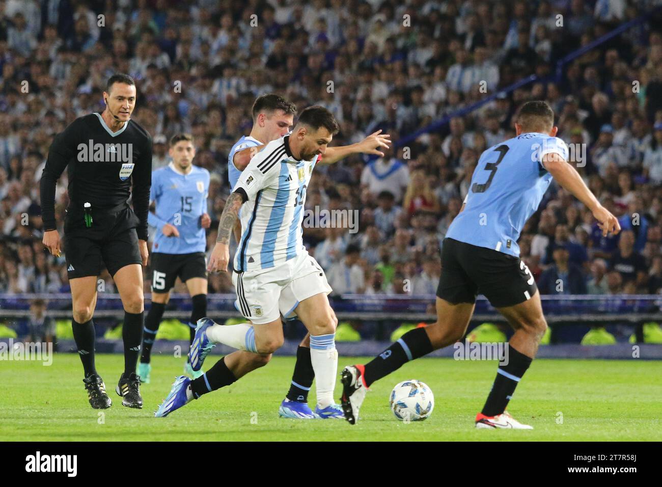 Buenos Aires, Argentina. 16th Nov, 2023. Lionel Messi of Argentina during the match of qualifying to World Cup 2026 at La Bombonera Stadium ( Credit: Néstor J. Beremblum/Alamy Live News Stock Photo
