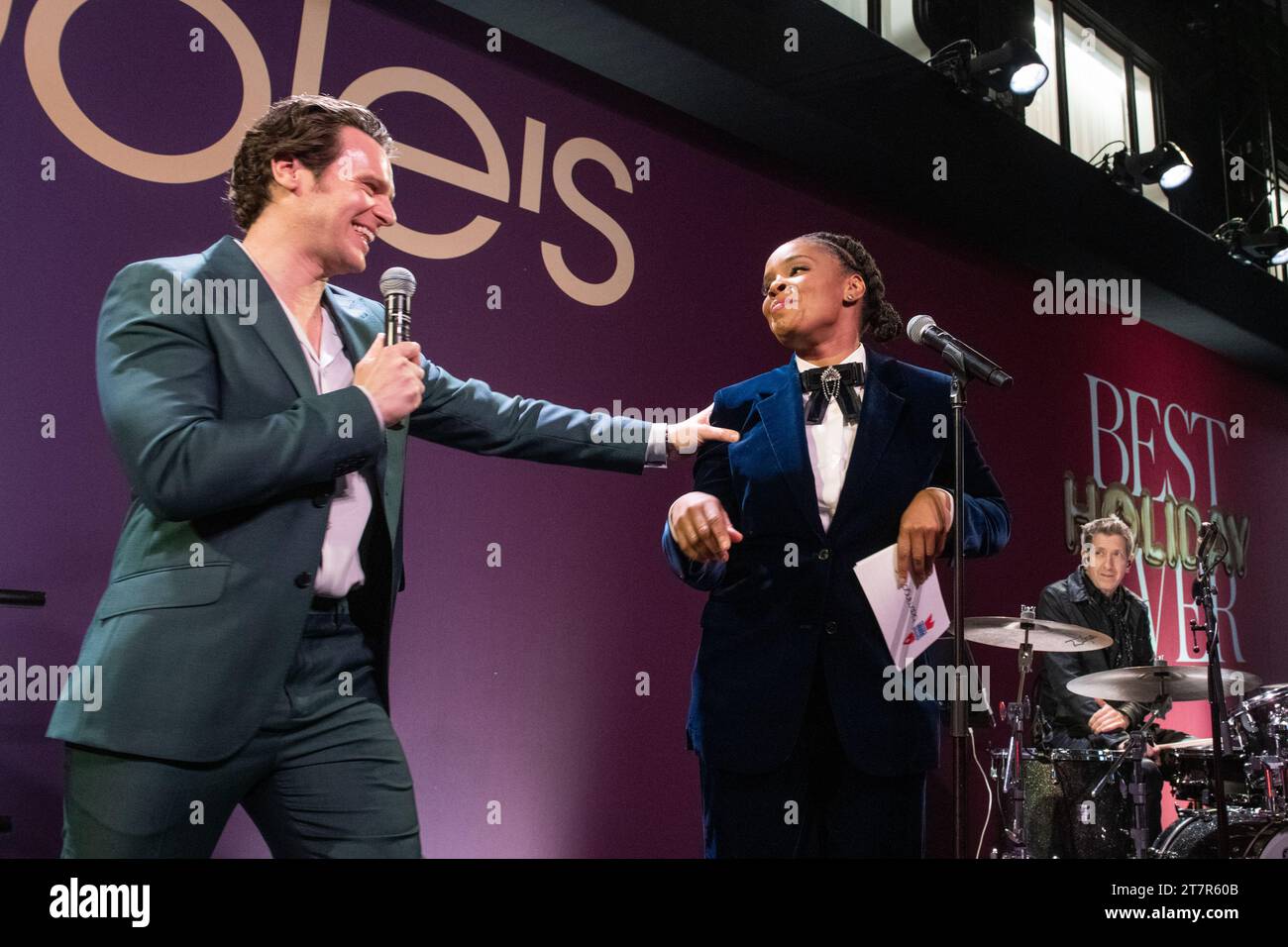 Port Chester, USA. 11th Nov, 2023. Amber Ruffin and Jonathan Groff