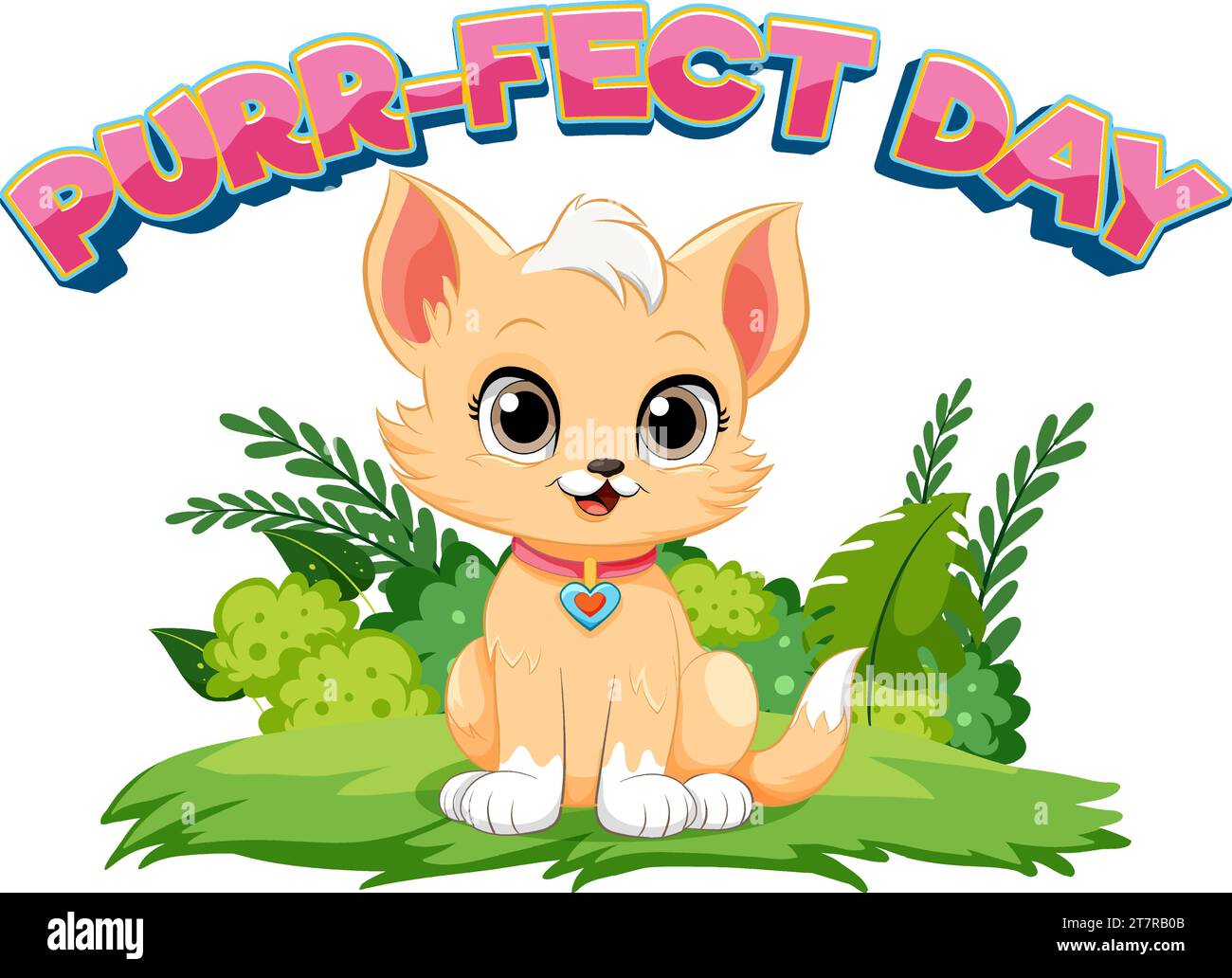 A hilarious cartoon illustration capturing a purr-fect day for animals Stock Vector