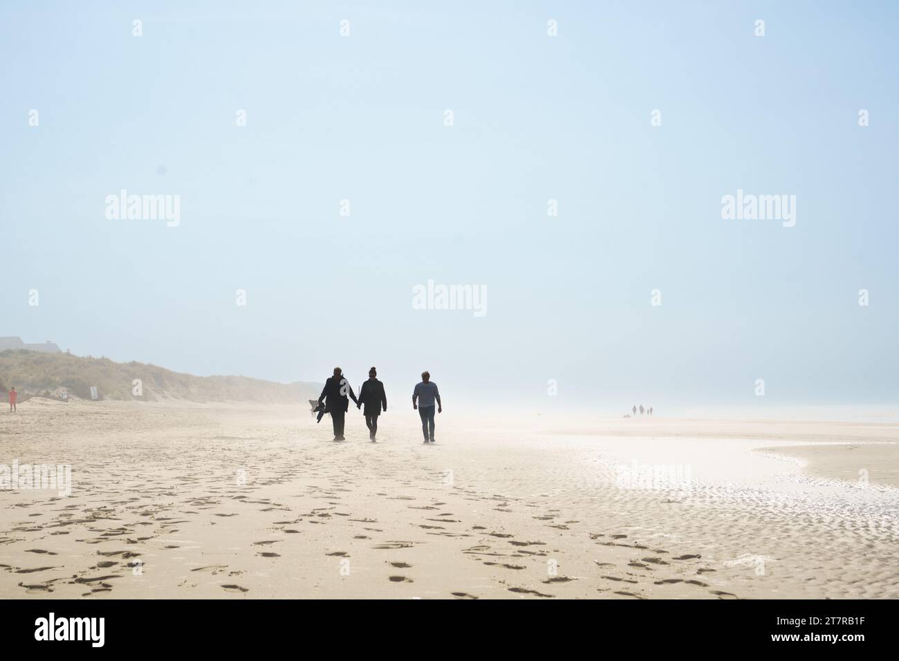 Walkers on the northern beaches. Stock Photo