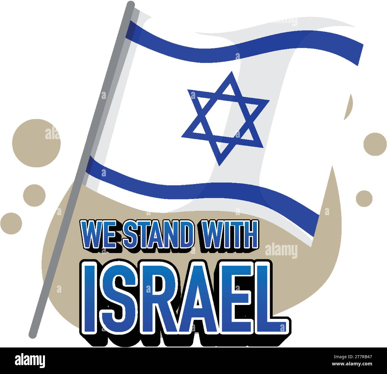 Illustrated banner showing support for Israel with flag Stock Vector Image & Art Alamy