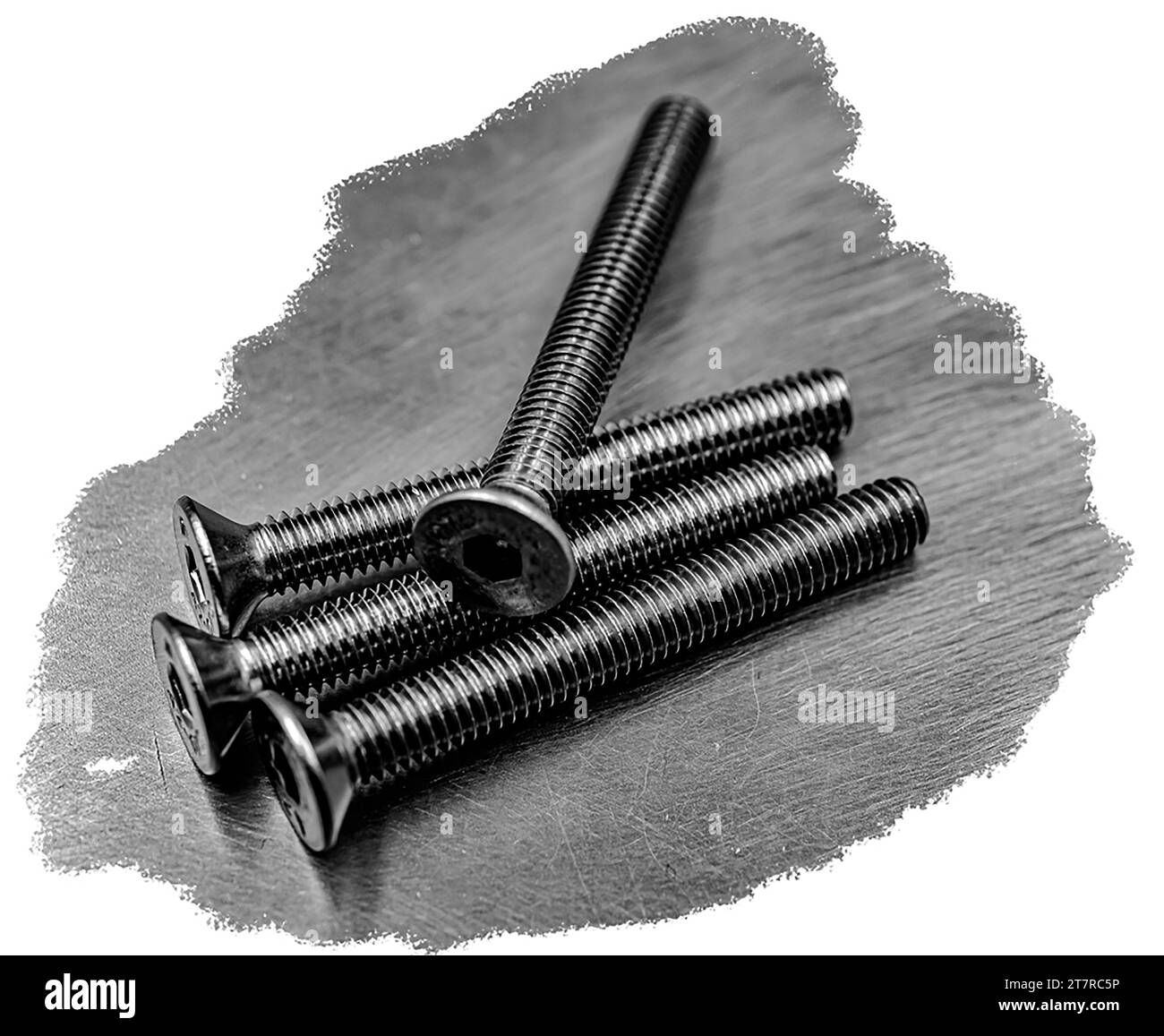 DIN 7991 stainless steel bolt close up detailed Stock Photo - Alamy