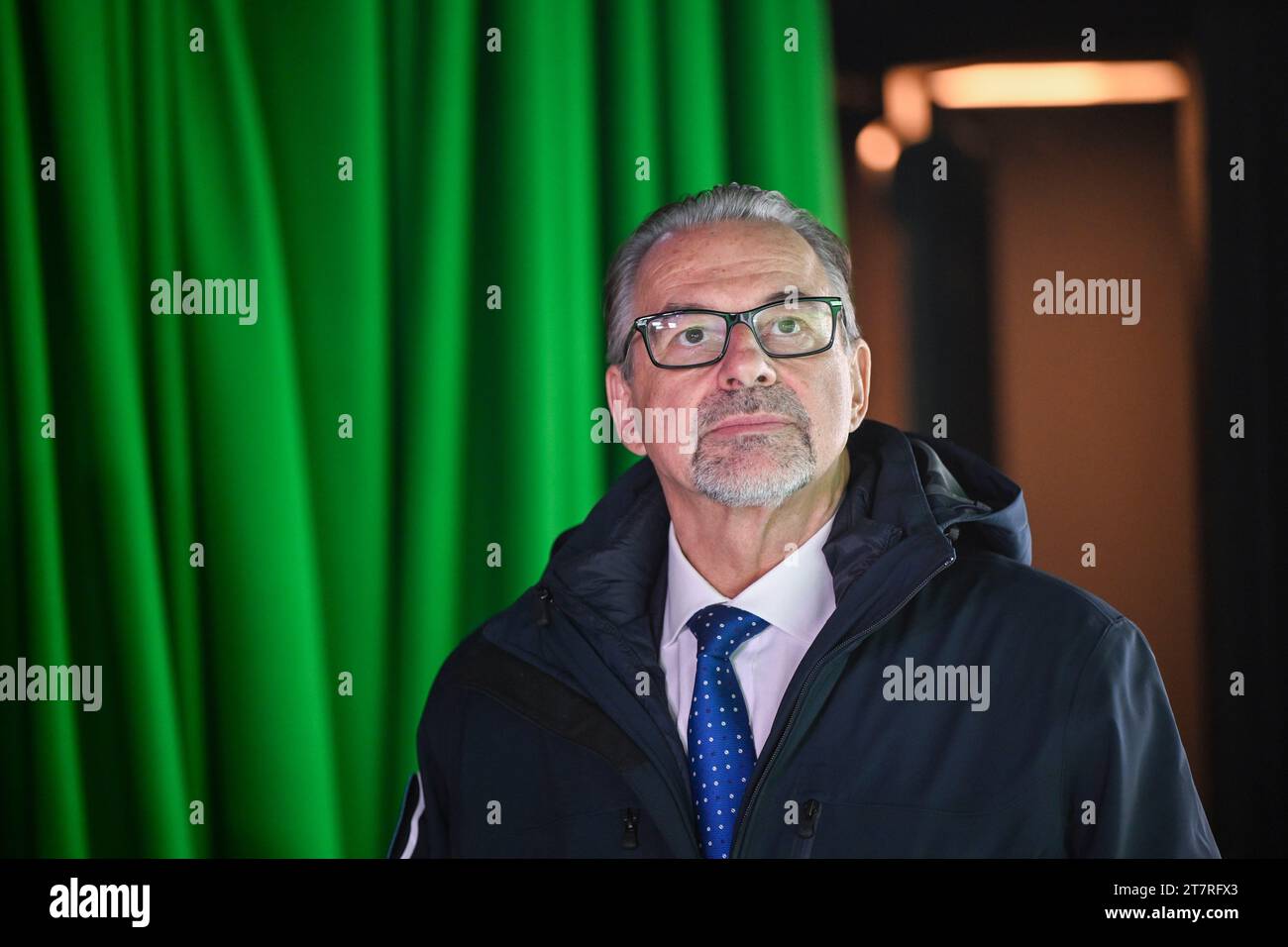 Berlin, Germany. 15th Nov, 2023. Josef Aschbacher, Director General of the European Space Agency ESA, visits the dpa newsroom. Credit: Jens Kalaene/dpa/Alamy Live News Stock Photo