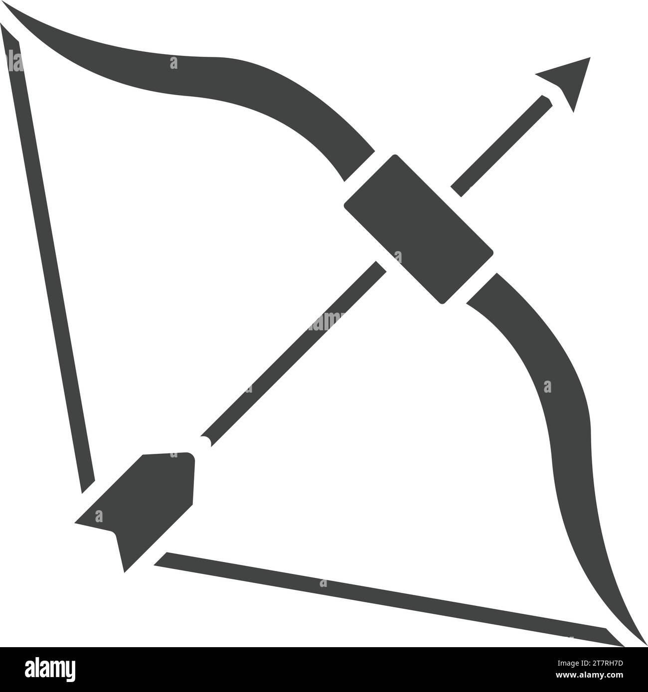Bow And Arrow icon vector image. Stock Vector