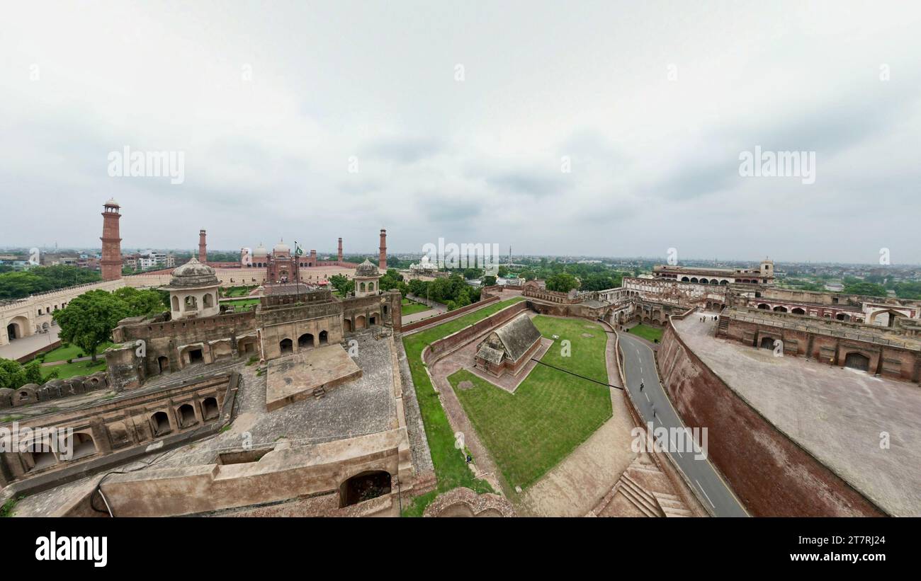 The Lahore Fort, Lahore Pakistan Build by Mughal Emperors Lahore Fort is a classic example of Mughal & Islamic Architecture. Stock Photo