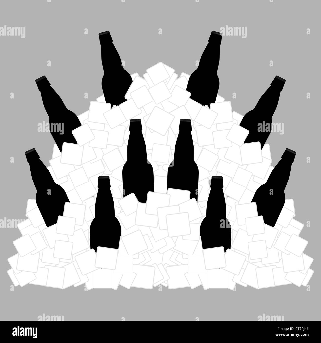 Pile of beer bottles Black and White Stock Photos & Images Alamy