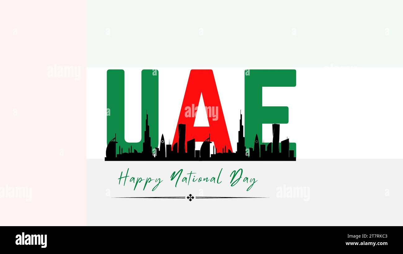 Happy national day of uae vector illustration stock vector image art