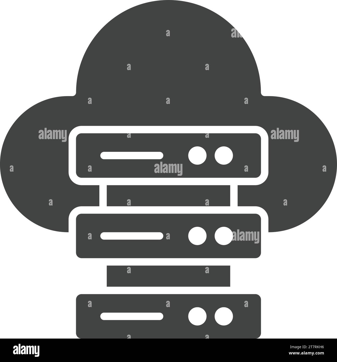 Cloud and Server Data icon vector image Stock Vector Image & Art - Alamy