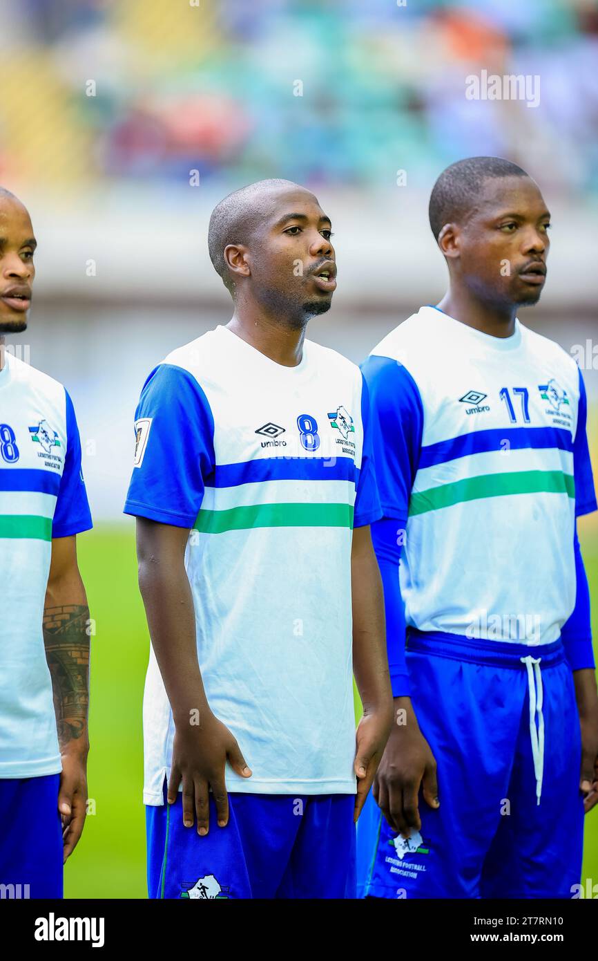 Akwa Ibom State, Nigeria. 16 nov  2023. Nigeria vs Lesotho. Thabo Matsoele. FIFA World Cup Qualifiers. Victor Modo Stock Photo