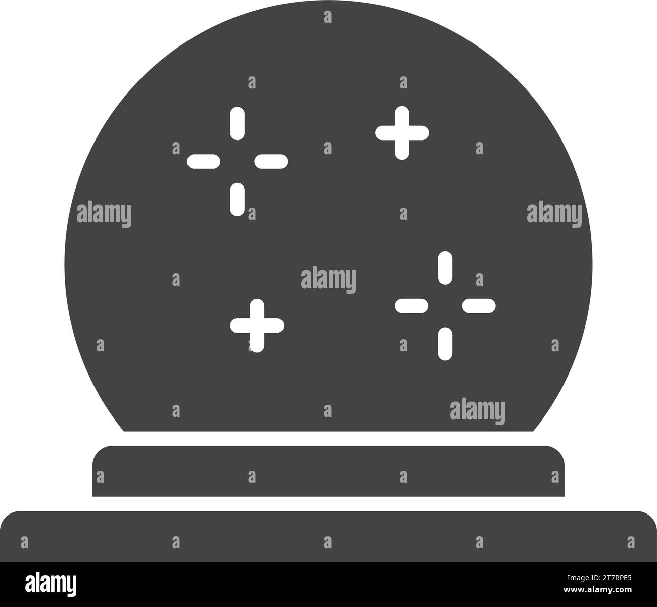 Magic ball icon vector Black and White Stock Photos & Images - Alamy