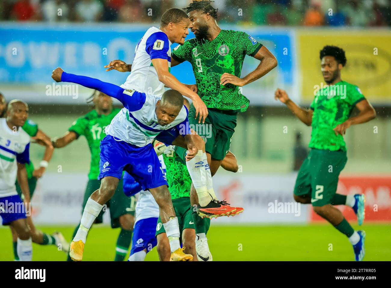 Akwa Ibom State, Nigeria. 16 nov  2023. Nigeria vs Lesotho. FIFA World Cup Qualifiers. Victor Modo Stock Photo