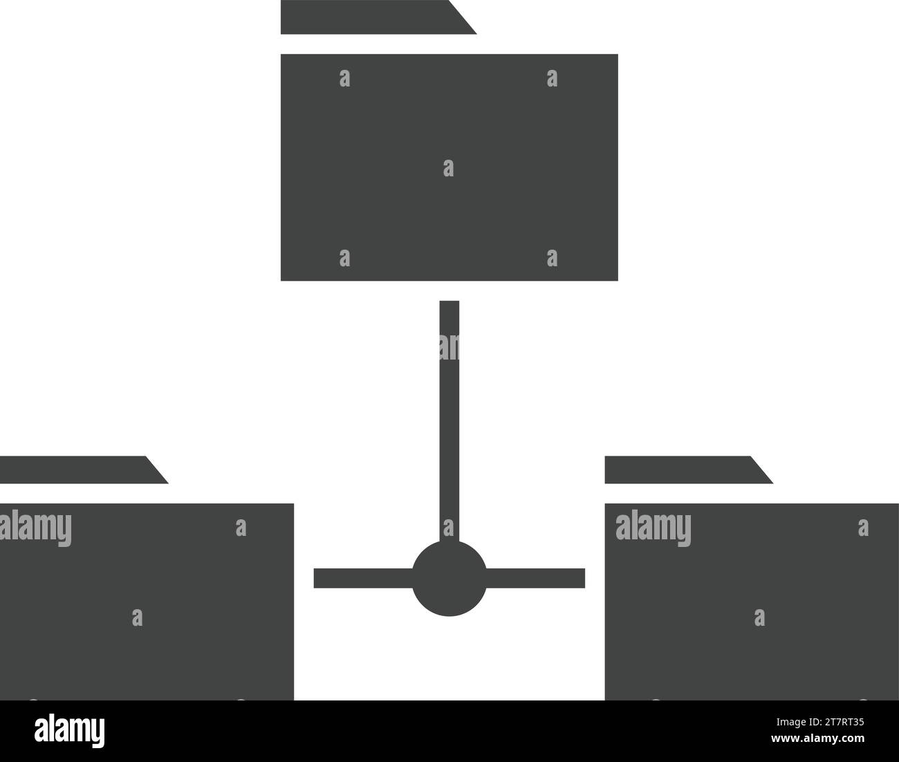 Data folders icon outline Black and White Stock Photos & Images - Alamy