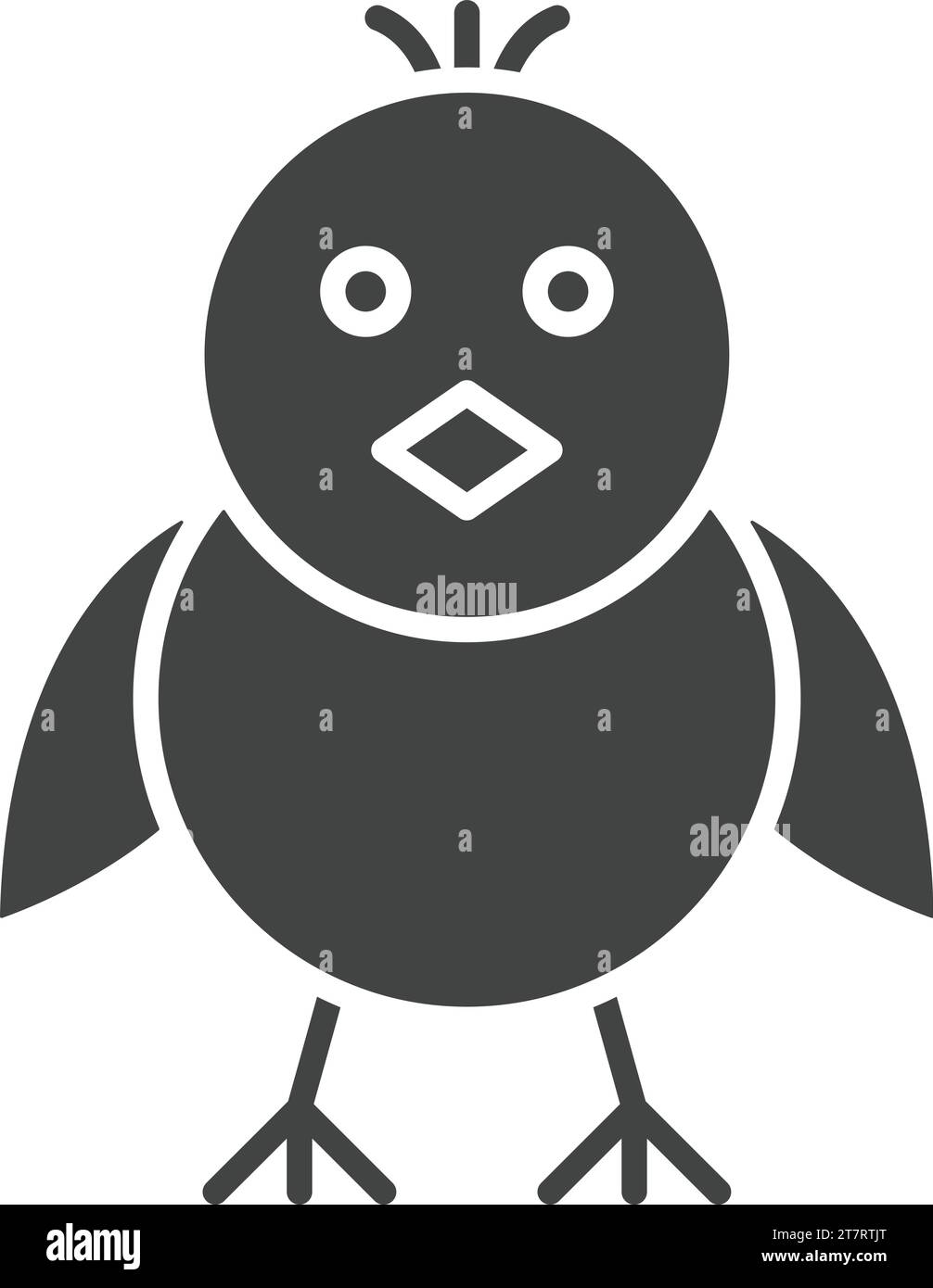 Front-Facing Baby Chick icon vector image Stock Vector Image & Art - Alamy