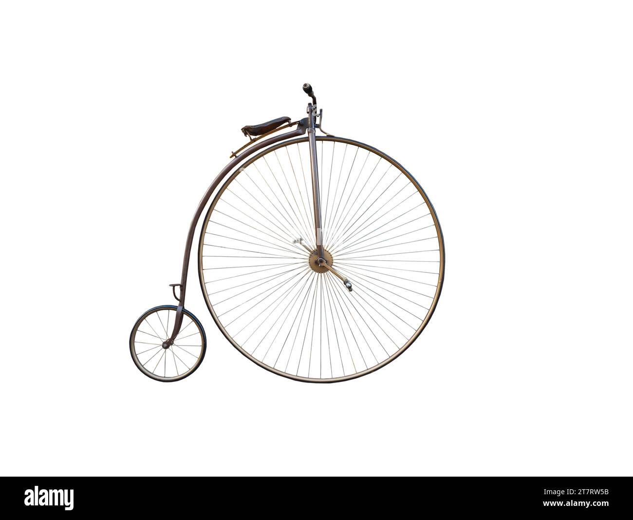 vintage bicycle isolated on white background Stock Photo