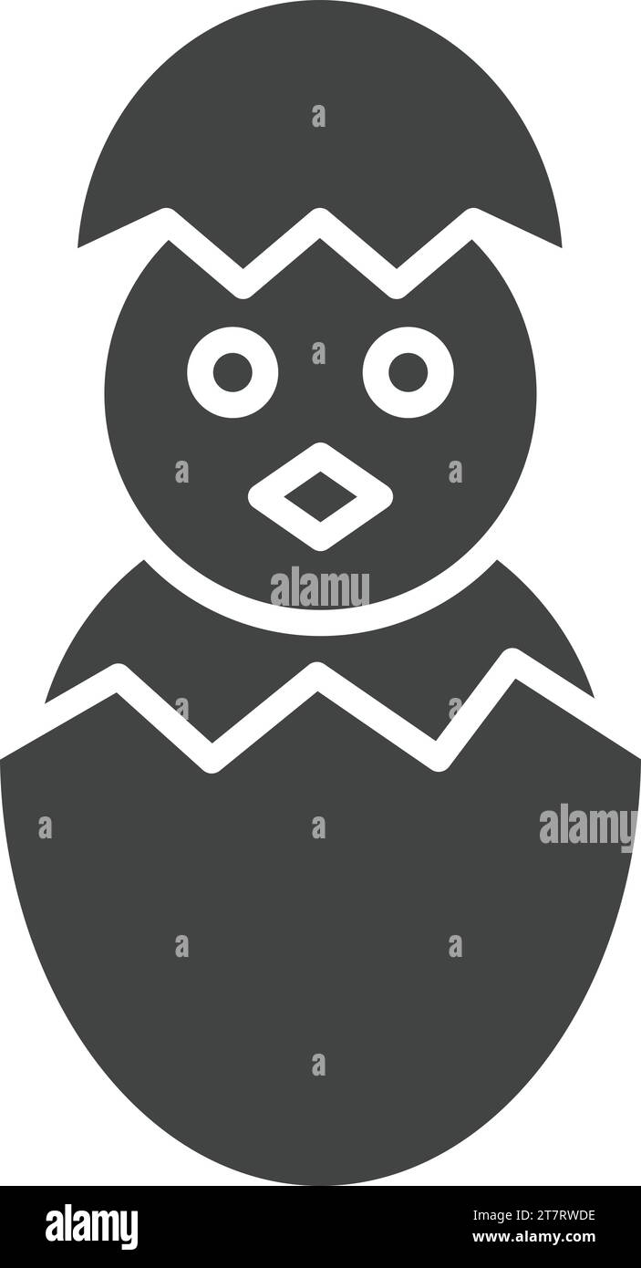 Hatched Egg icon vector image. Stock Vector