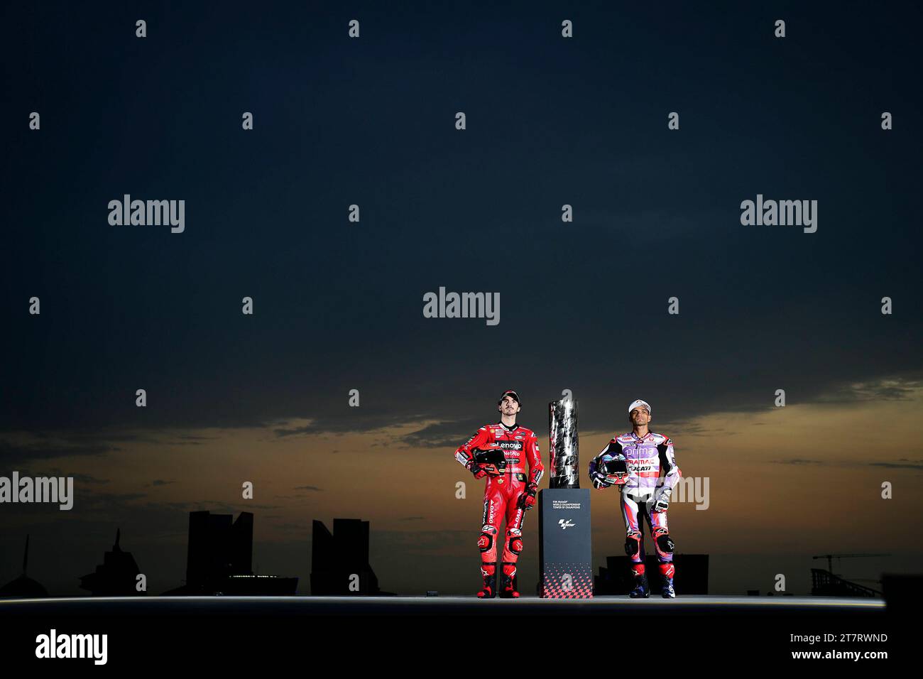 Doha, Qatar. 16th Nov, 2023. Jorge Martin and Francesco Bagnaia in a ...