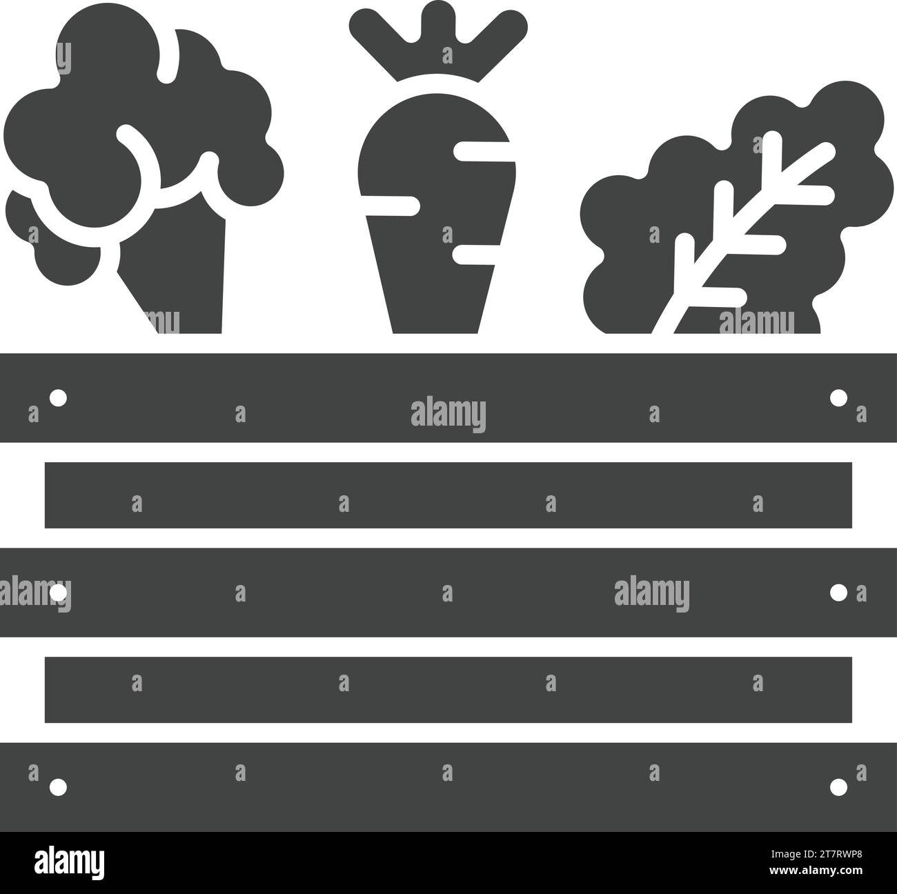 Harvested Vegetable icon vector image. Stock Vector
