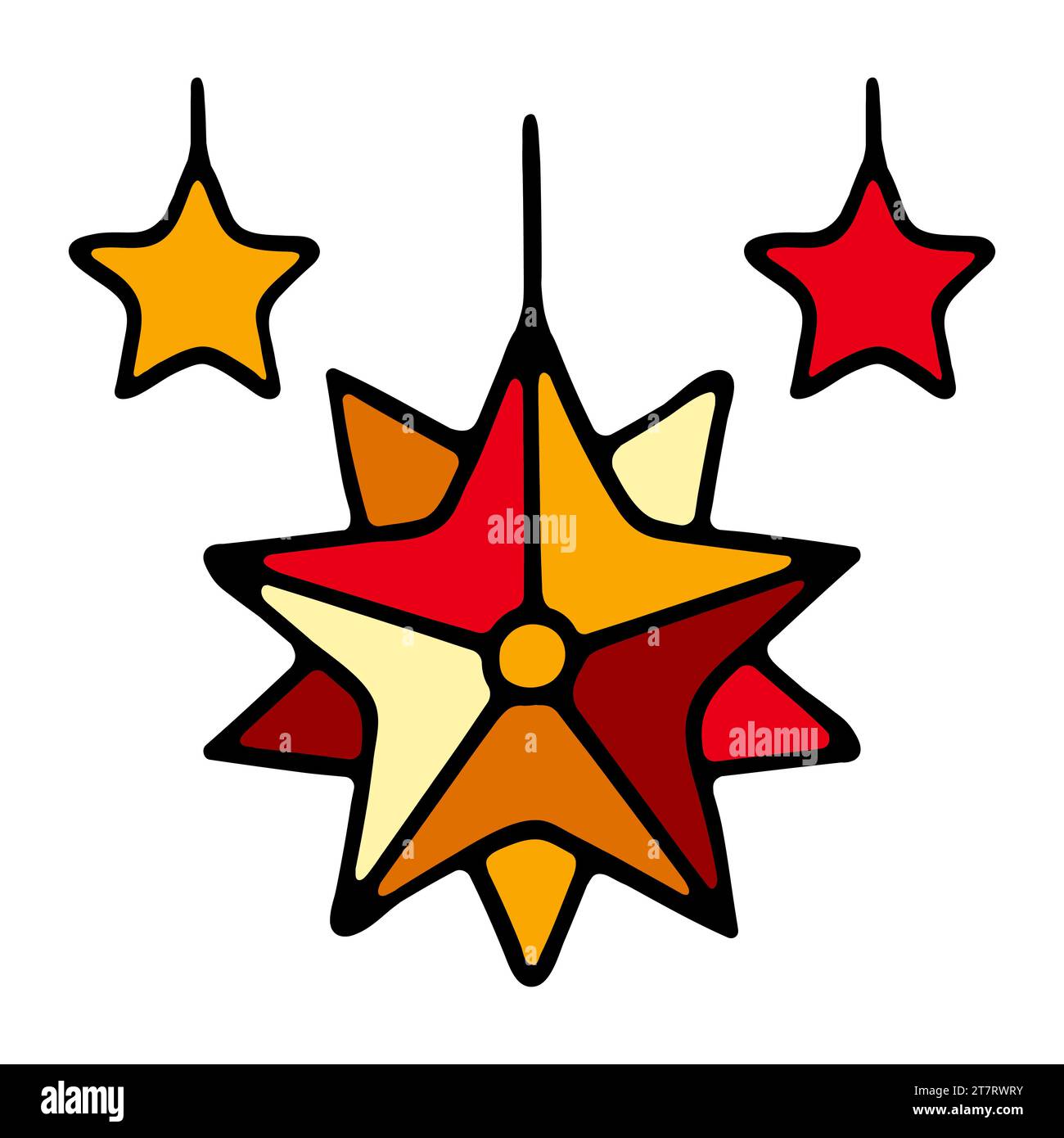 Star topper christmas tree Stock Vector Images Alamy