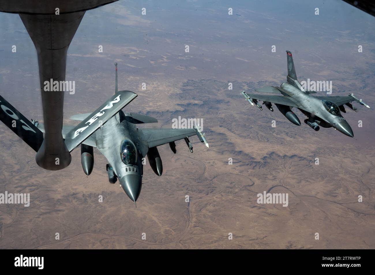 Caleb Roland F-16s Refuel in U.S. Central Command Area of Responsibility on Oct. 26 ...
