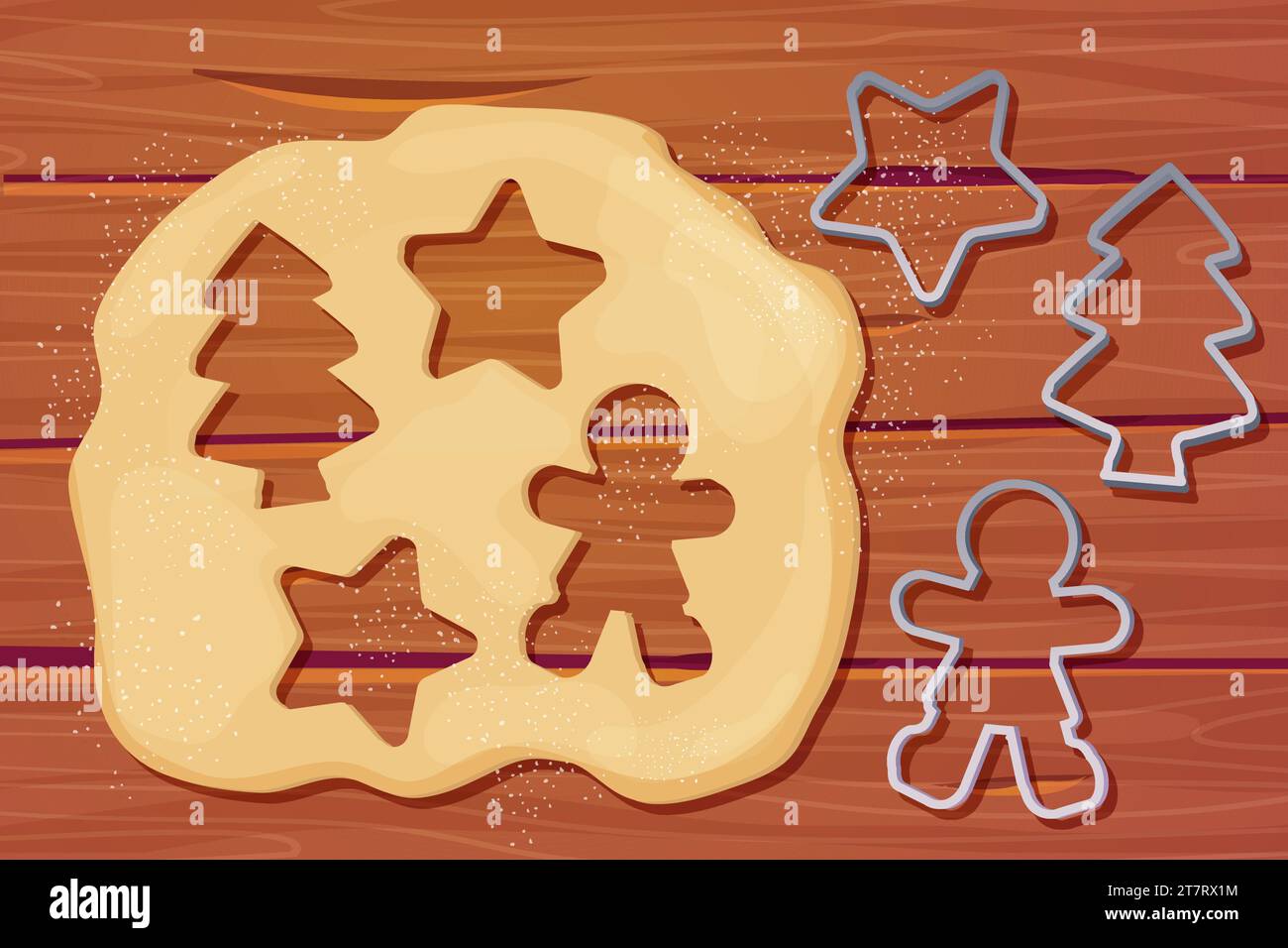 Wooden christmas tree shapes