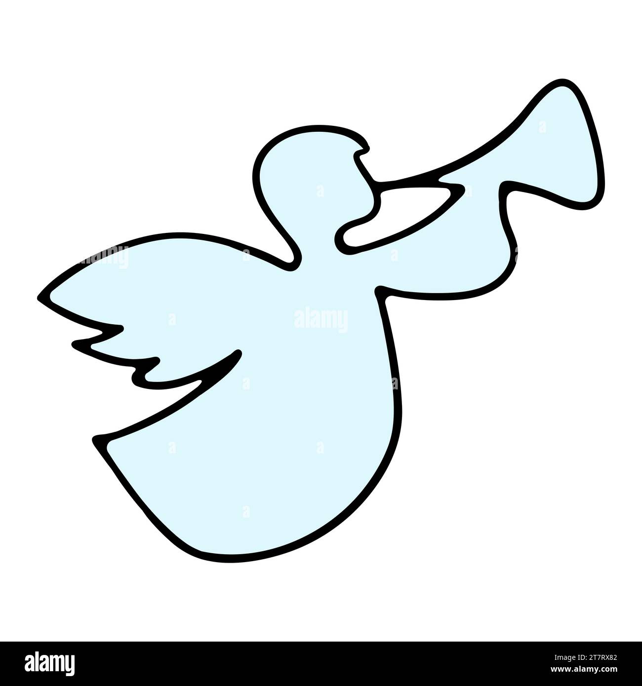 Flying angel messenger. Holiday, new year, Christmas, celebrate, day