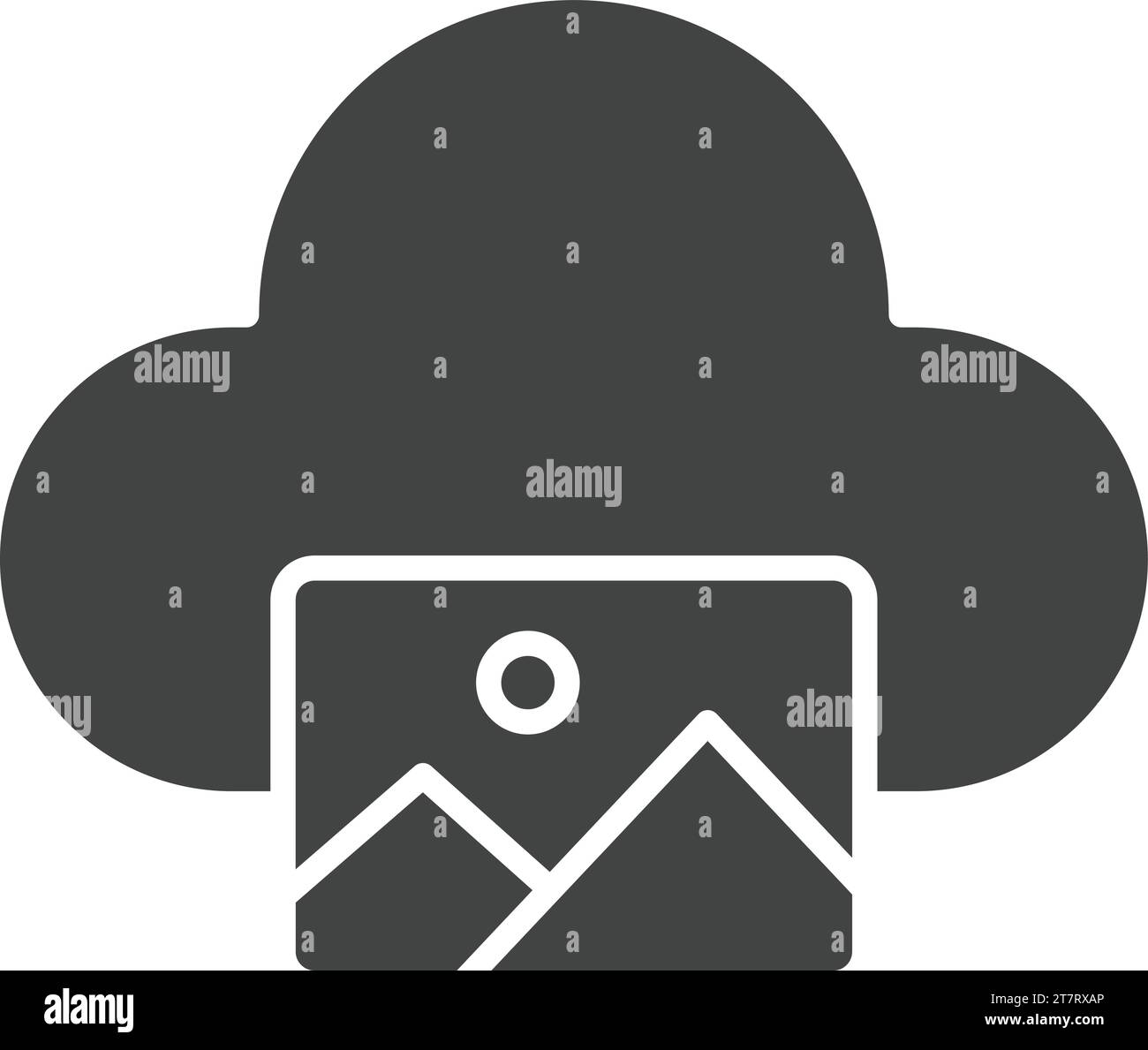 Images on Cloud icon vector image. Stock Vector