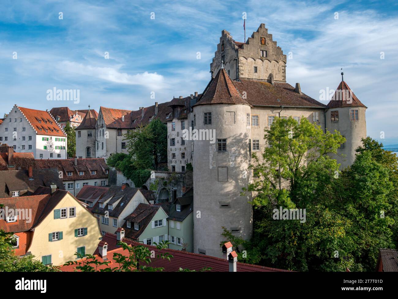 Meersburg Castle on Lake Constance, Baden-Württemberg, Germany, Europe Stock Photo