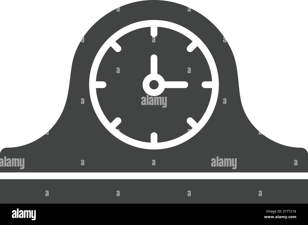 Mantelpiece Clock icon vector image. Stock Vector