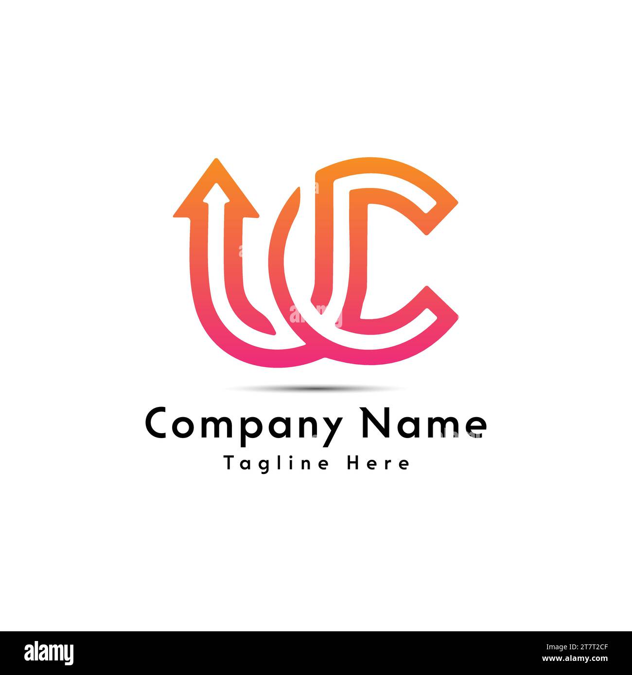 UC letter with up arrow creative logo design icon Stock Vector Image ...