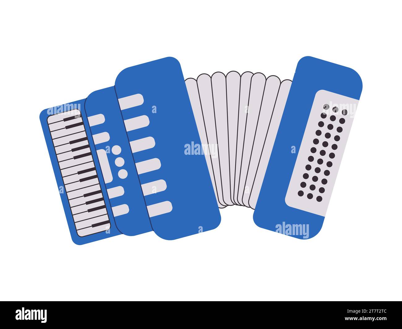 blue color piano accordion ancient musical instrument equipment play