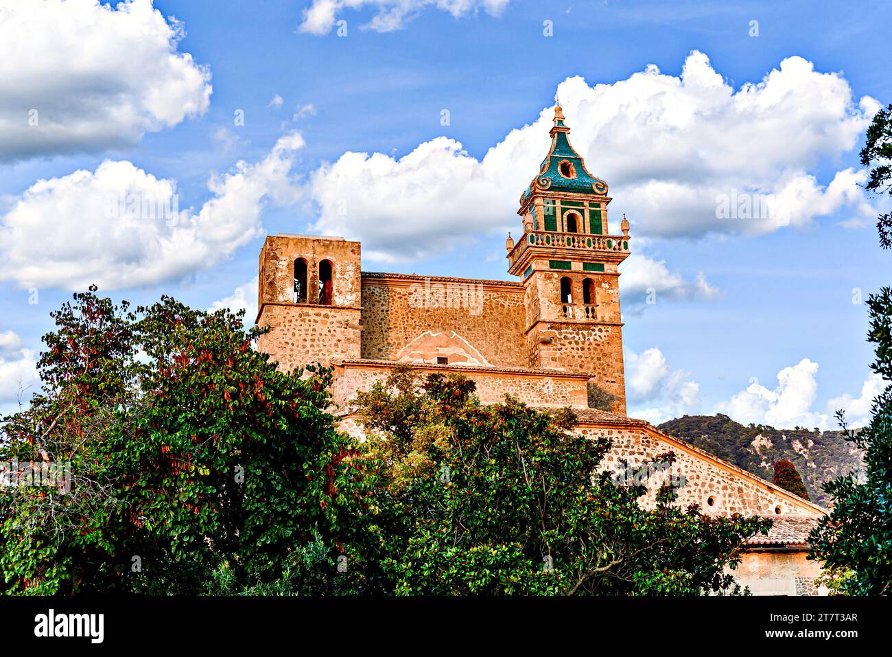 Views of the Charterhouse of Valldemosa in Mallorca, Balearic Islands Stock Photo